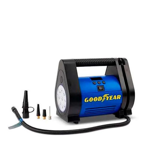 COMPRESOR DE AIRE PARA AUTO 12V GOODYEAR DIGITAL PORTÁTIL 100 PSI