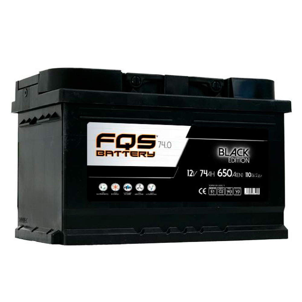 BATERIA BLACK FQS L3 12V 74AH 650A EN+D