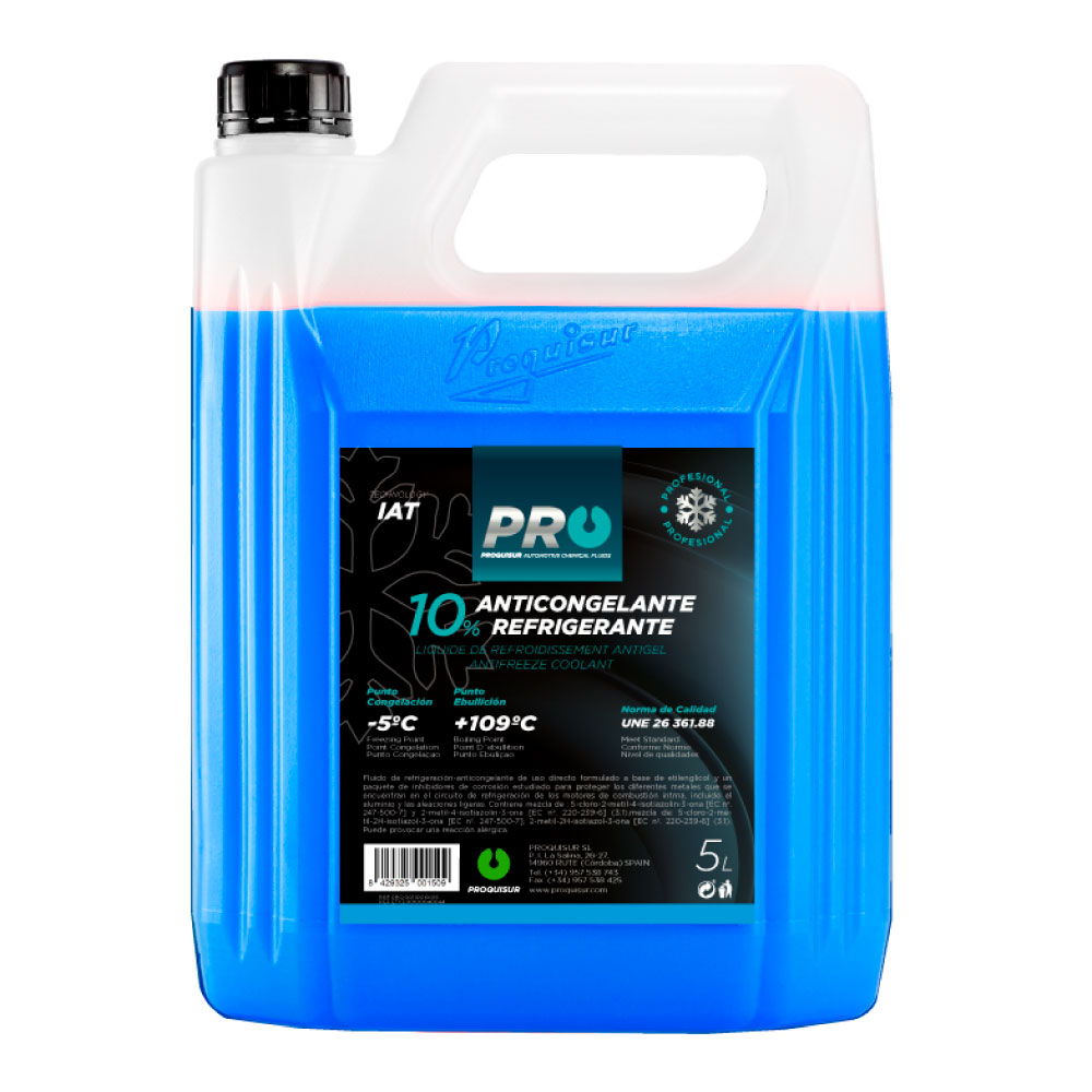 ANTICONGELANTE 10% AZUL PRO 5 LTS
