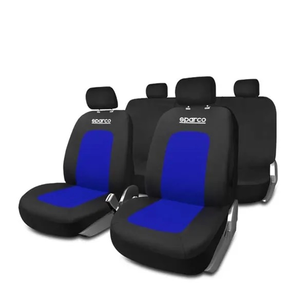 JUEGO DE FUNDAS S-LINE NEGRO Y AZUL