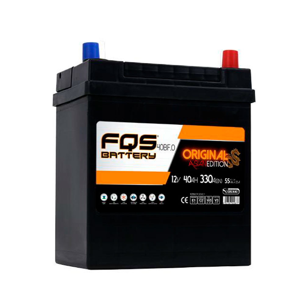 BATERIA ORIGIAL FQS 40AH 12V 330A NS40 EN +D SIN TALON