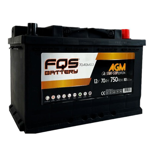 [RD-615] BATERIA AGM FQS L3 12 70AH 750A EN +D