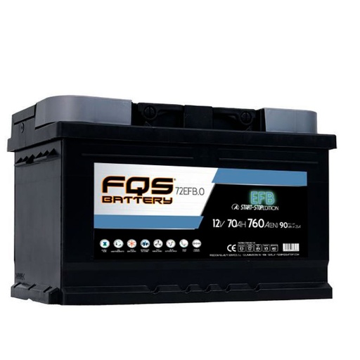 [RD-614] BATERIA EFB FQS L3 12V 70AH 760A EN + D