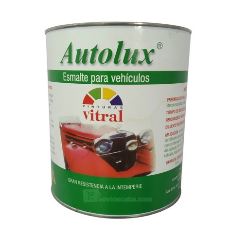 [SKU:054-004] PINTURA DE ESMALTE AUTOLUX- VITRAL GRIS METALICO 4.4L